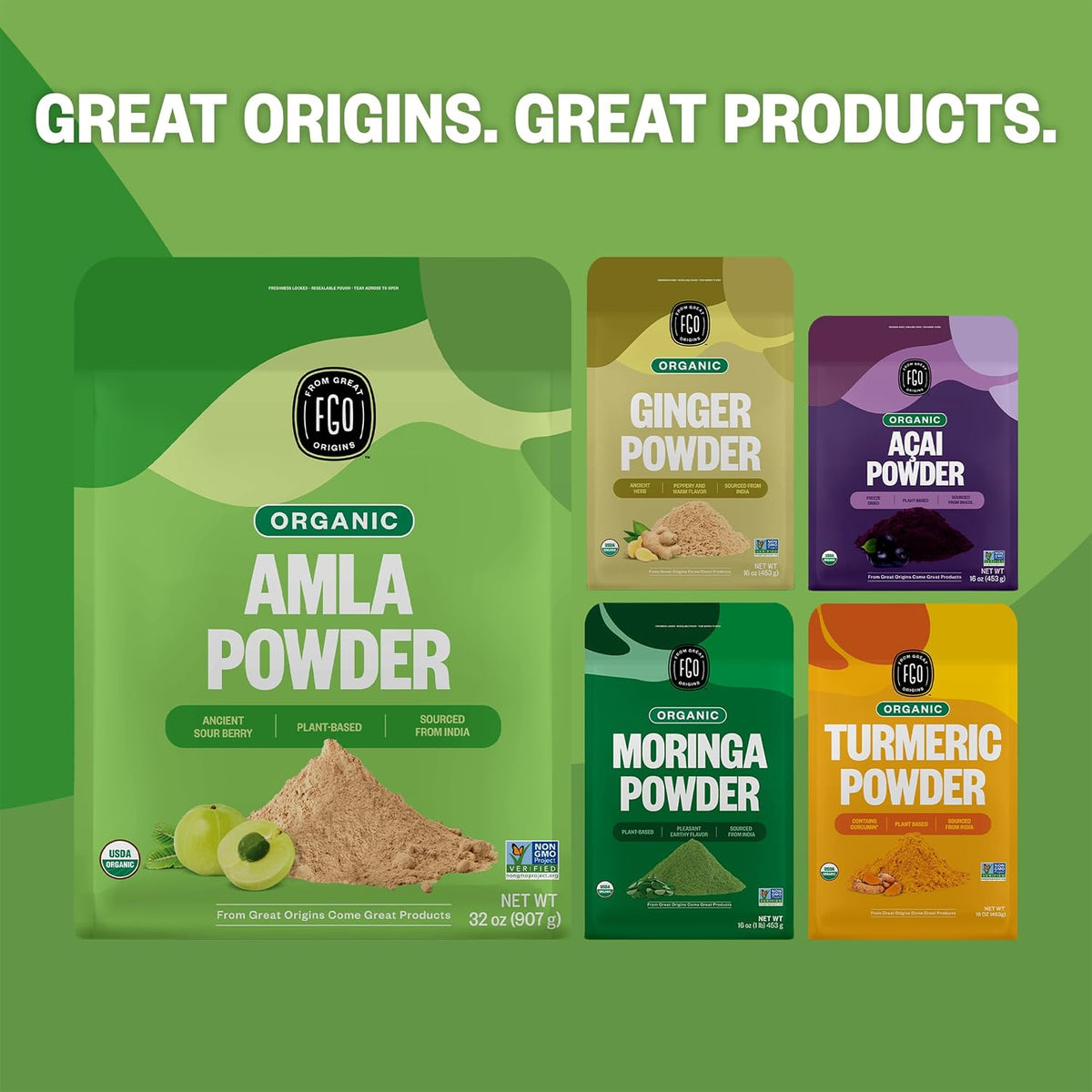 FGO Organic Amla Powder, 907 g - USDA Organic Indian Gooseberry, Non-GMO, Natural Vitamin C - görsel 7
