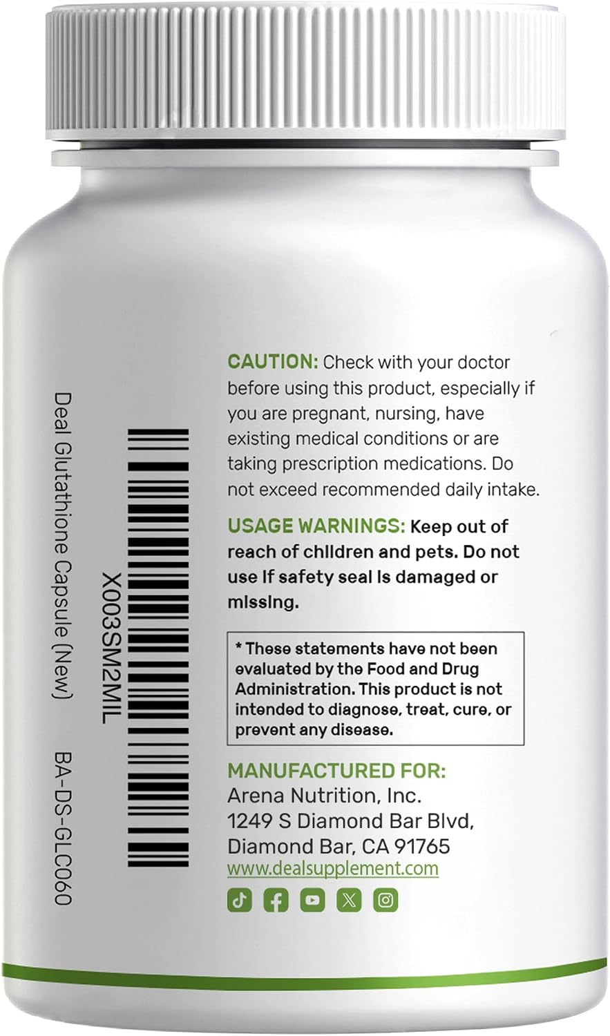 Glutathione Supplement 1,000mg Per Serving, 98% Purity | Plus Vitamin C 500mg, Active Reduced Form (GSH) – Intracellular Antioxidant, Supports Normal Immune Function & Antioxidant Defence - görsel 2