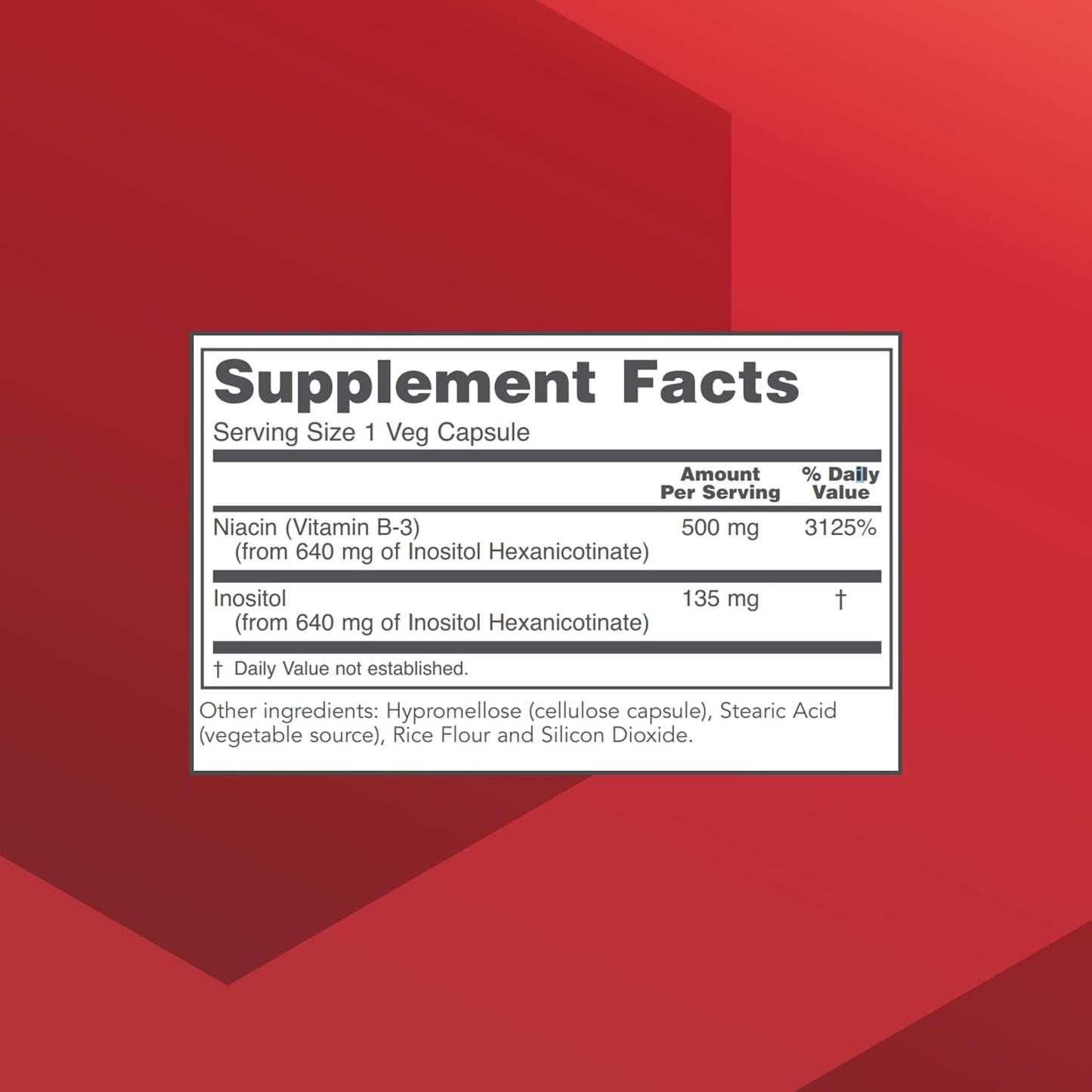 PROTOCOL FOR LIFE BALANCE Niacin 500mg – No Flush (Inositol Hexanicotinate) – 90 Veg Capsules - görsel 2