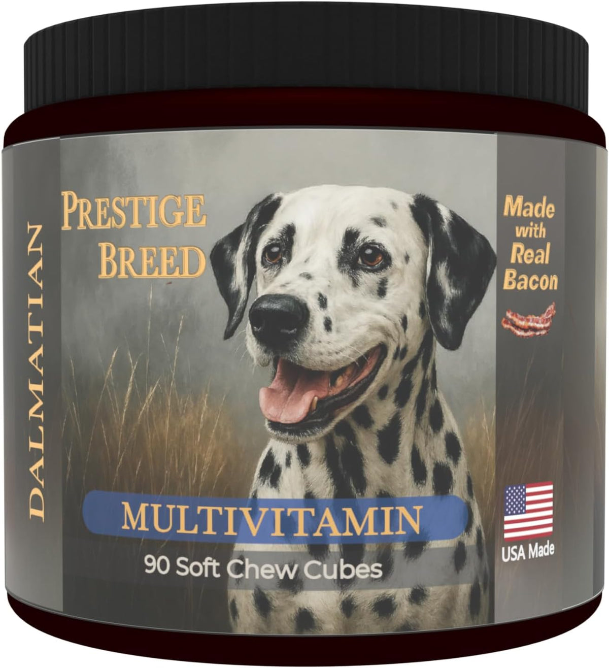 Prestige Breed Dalmatian Multivitamins, 90 Chews, Made in the USA with Real Bacon - görsel 1