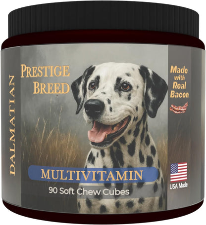Prestige Breed Dalmatian Multivitamins, 90 Chews, Made in the USA with Real Bacon