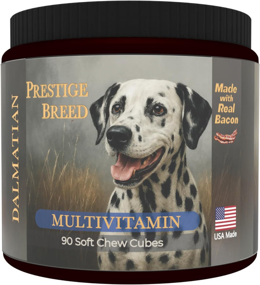 Prestige Breed Dalmatian Multivitamins, 90 Chews, Made in the USA with Real Bacon