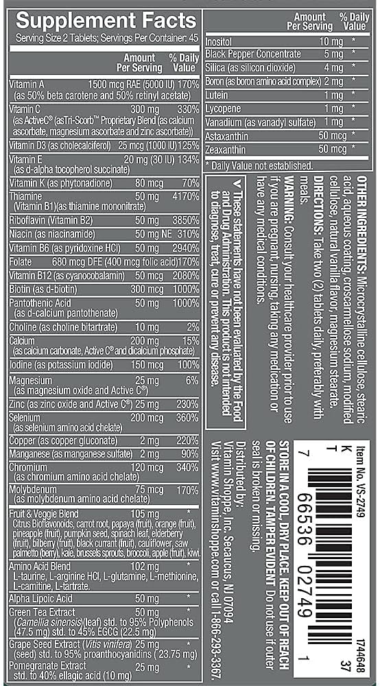 Ultimate Man Multivitamin - High Potency Daily Multi with Energy Blend, Complete Nutrition for Men (90 Tablets) - görsel 2