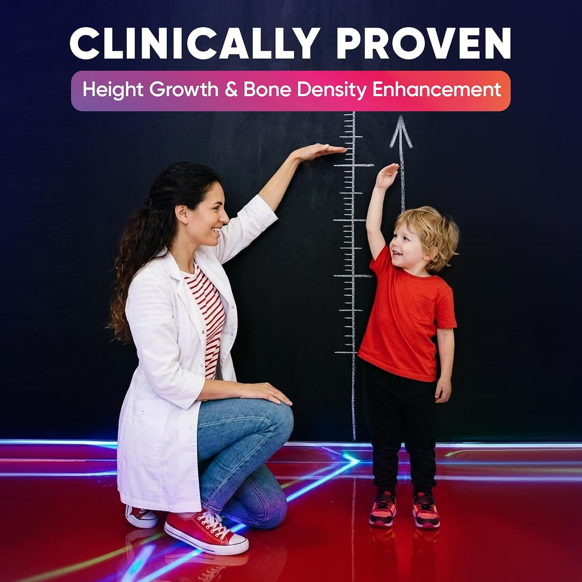 BIOTEQUELAB Height Growth Increase Gummies - Calcium, Magnesium, Zinc, Ashwagandha, Glucosamine Multivitamin for Teens, Kids, Adults - görsel 6