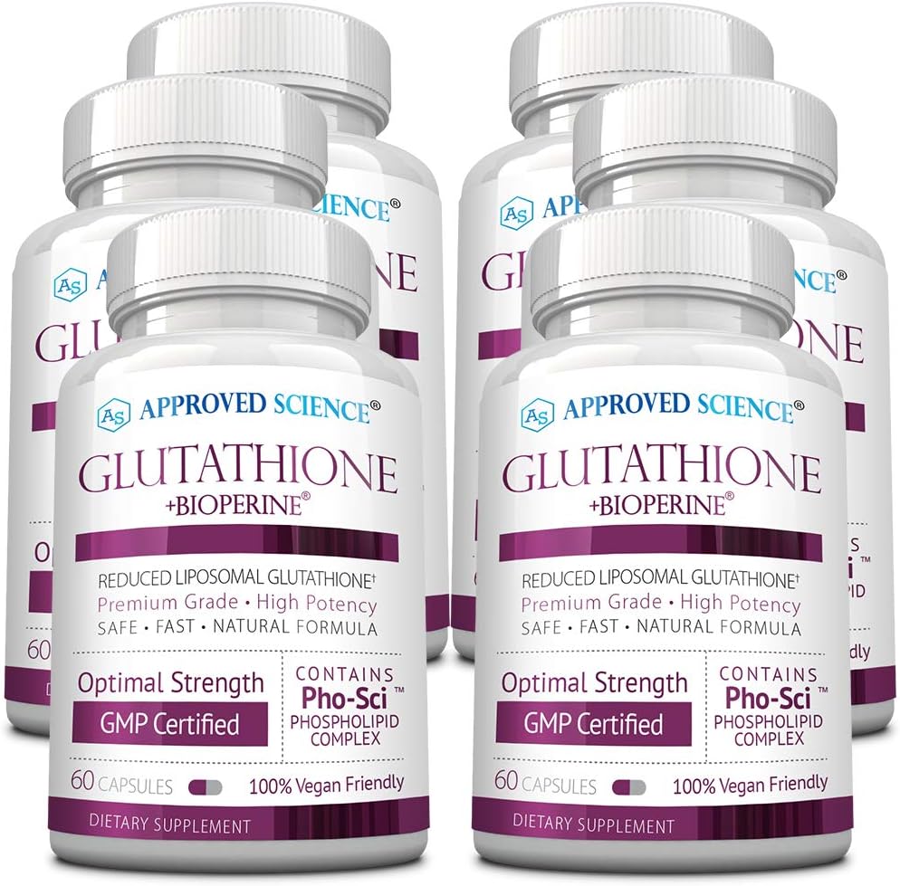 Approved Science Glutathione 500 mg – 60 Capsules (Pack of 6) - görsel 1