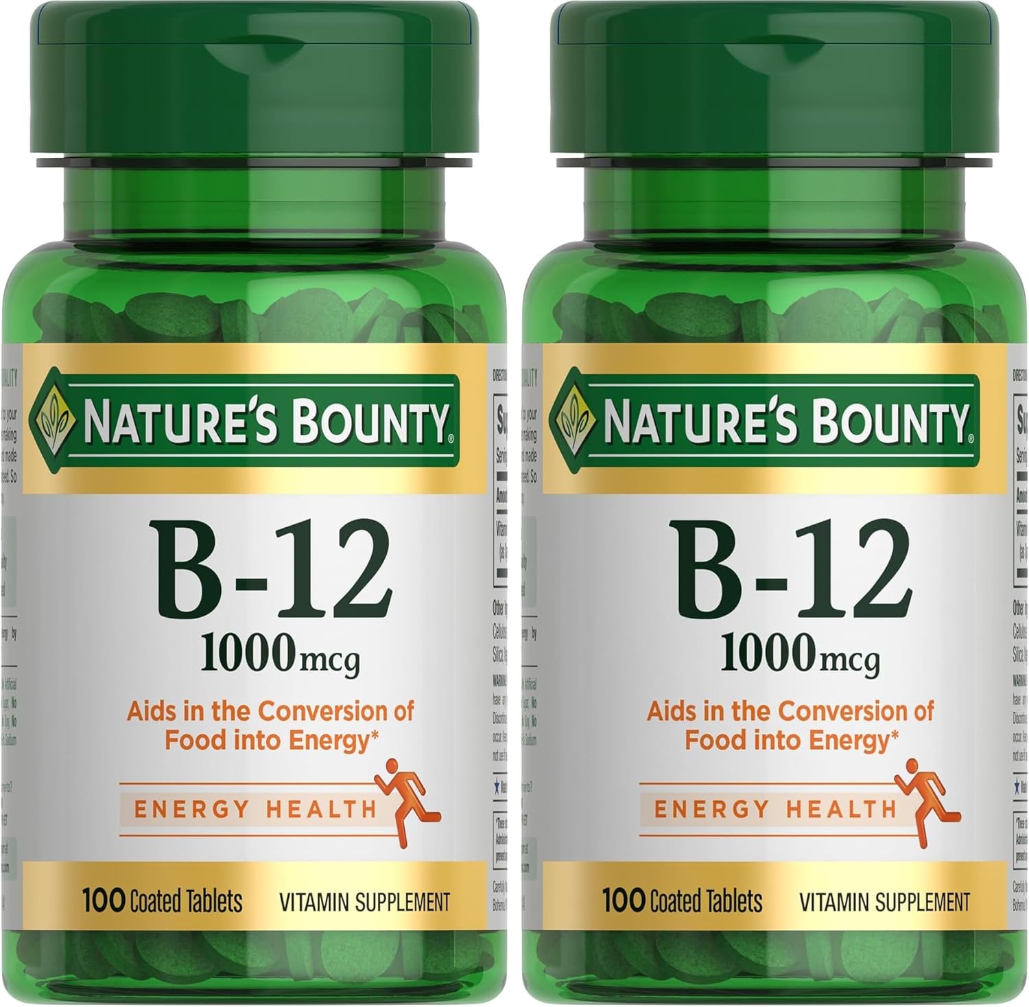 Nature's Bounty Vitamin B12 1000 mcg, Supports Energy Metabolism, 200 Tablets - görsel 9