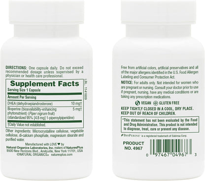 NaturesPlus DHEA-10 – Support for Energy, Immunity & Healthy Ageing