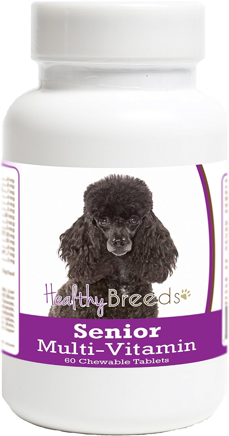 Healthy Breeds Poodle Senior Dog Multivitamin Tablets, 60 Count - görsel 1