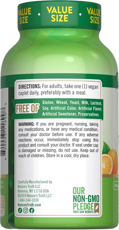 Nature's Truth Vitamin C 1000mg with Rose Hips Tablets (300 Count) - Vegan, non-GMO & Gluten-Free Supplement