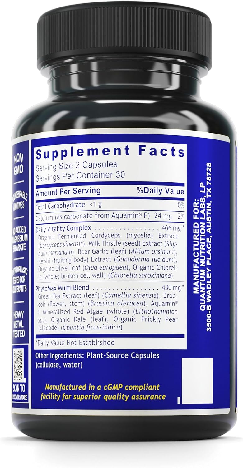 Quantum Nutrition Labs Daily Multivitamin - 60 Vegetarian Capsules - görsel 2