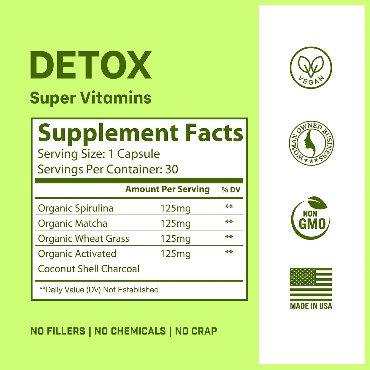 No Crap In It Detox Vitamins (30) - görsel 2