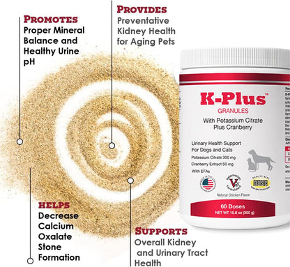 K-Plus Potassium Citrate + Cranberry Granules for Dogs & Cats