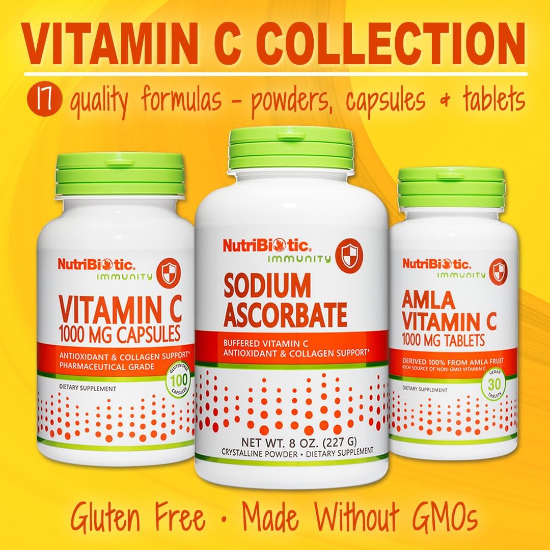NutriBiotic Vitamin C 1000 mg Capsules, 100 Capsules - görsel 6