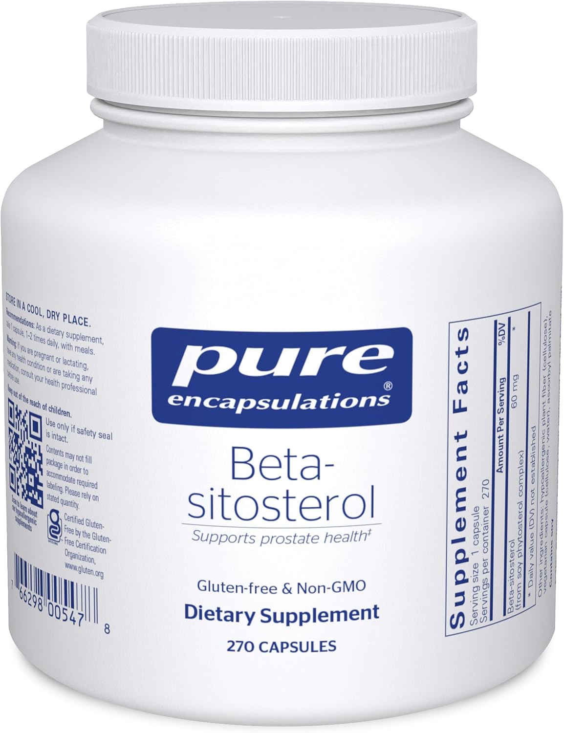 Pure Encapsulations Beta-Sitosterol - 270 Capsules - Urinary Flow Support - görsel 1