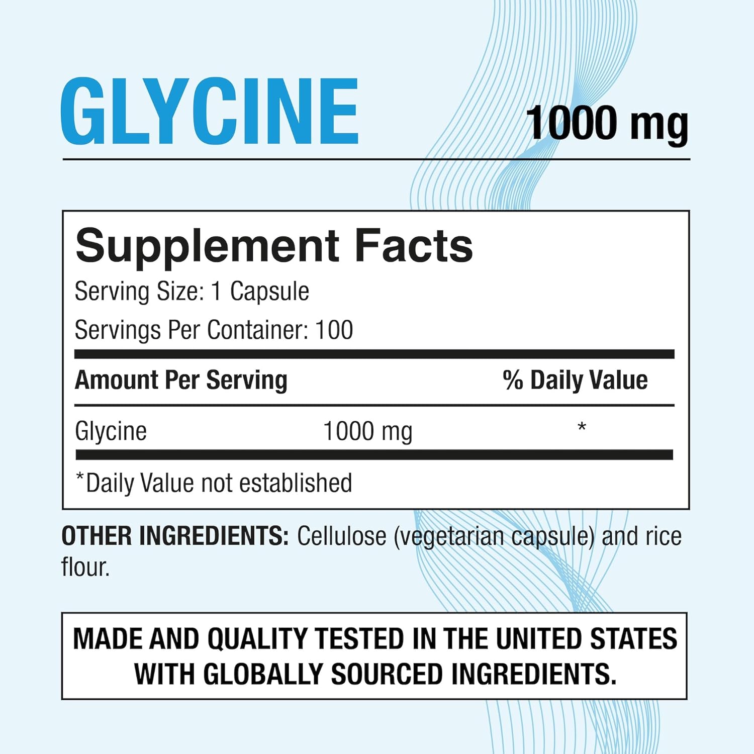Puregen Labs Glycine 1000mg [High Potency] – 100 Vegetarian Capsules – Supports Restful Sleep – Non-GM, Gluten-free & Dairy-Free - görsel 2
