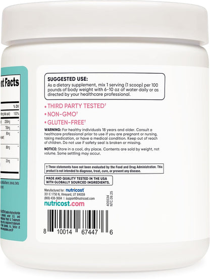Nutricost Creatine Monohydrate Powder for Women - Peach Mango Flavour, 50 Servings