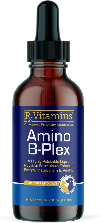 Rx Vitamins Amino B Plex Cat and Dog Supplement - Vitamin B Complex Liquid Plus Amino Acids - Appetite Stimulant and Weight Support - 120 ml
