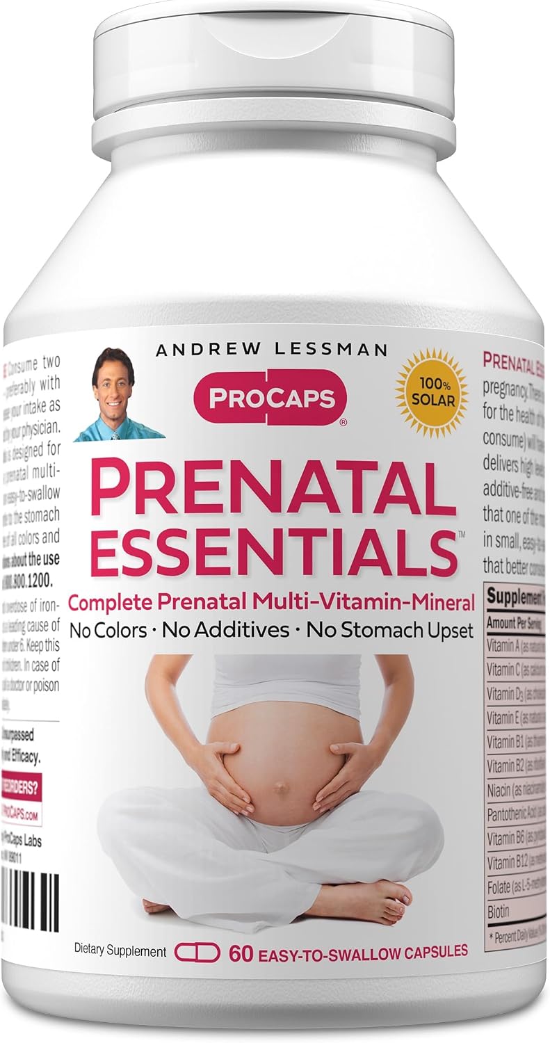 ANDREW LESSMAN Prenatal Essentials 360 Capsules - Complete Antenatal Vitamins with Methylfolate and Iron - görsel 9