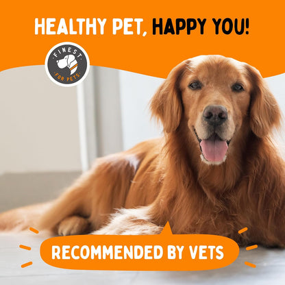 Multivitamin Dog Supplement – 10 in 1 with Omega Fish Oil & Glucosamine for Improved Joint & Skin Support, Gut, Digestion & Immune Everyday Health (120 Chewable Treats)