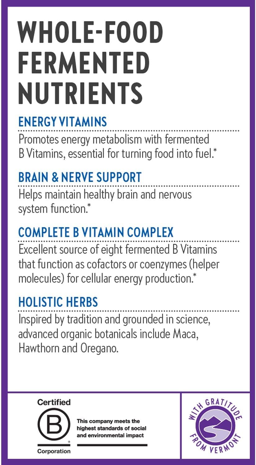 New Chapter Fermented Coenzyme B Complex - Advanced B Vitamin Supplement with Organic Turmeric & Maca, 90 Tablets - görsel 8
