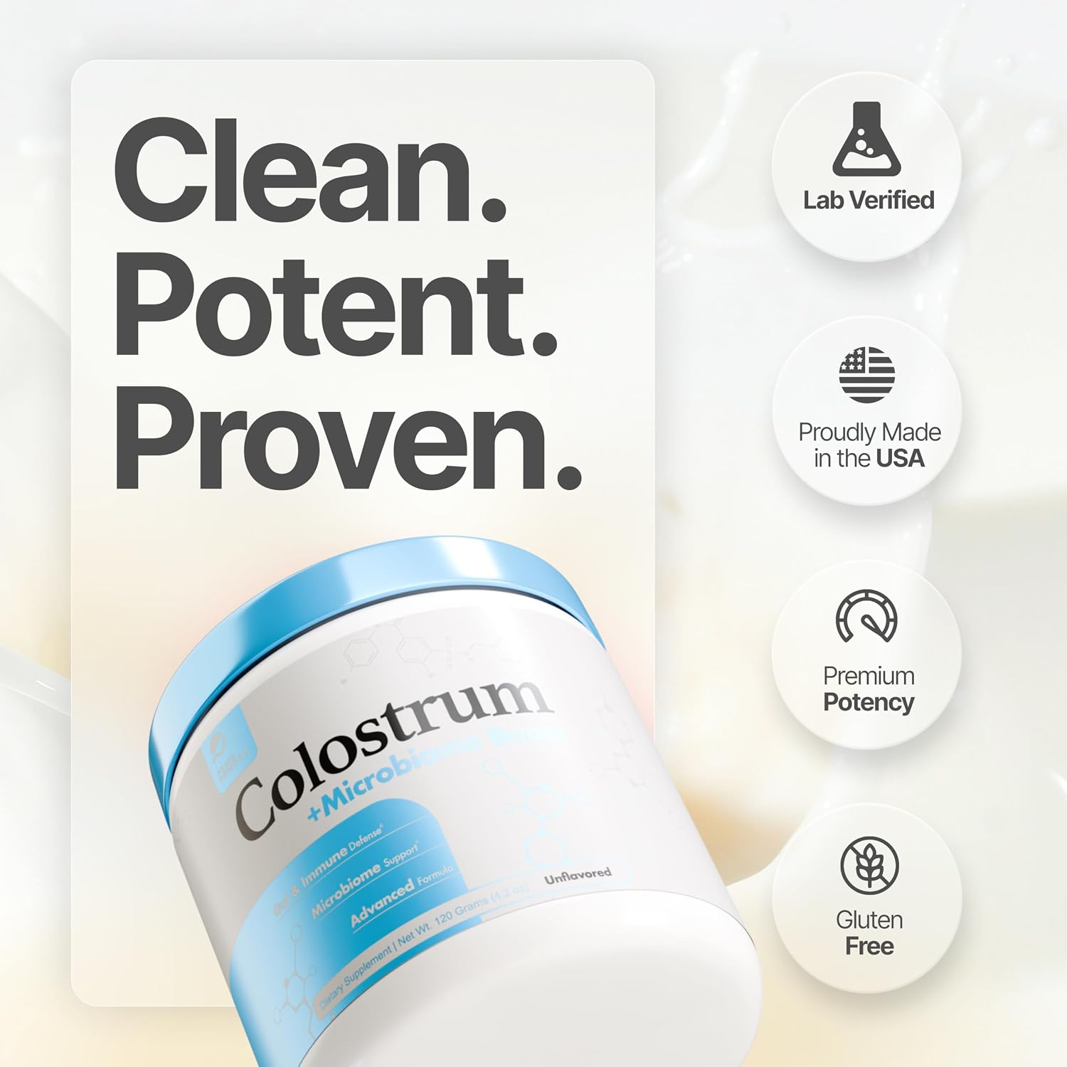 Prime Powders Colostrum Powder – Grass-Fed Bovine Colostrum with Akkermansia Probiotic, 120 Servings - görsel 6