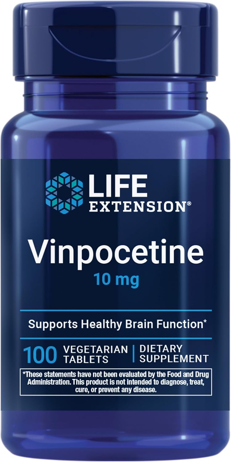 Life Extension Vinpocetine - Brain Health Supplement - 100 Tablets - görsel 1