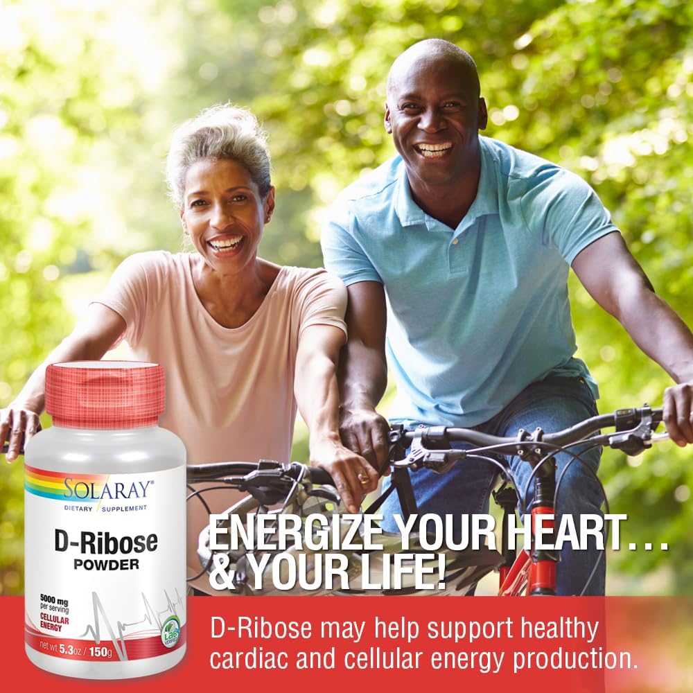 SOLARAY D-Ribose Powder 5000 mg – Heart and Cellular Energy Support, 30 Servings - görsel 4