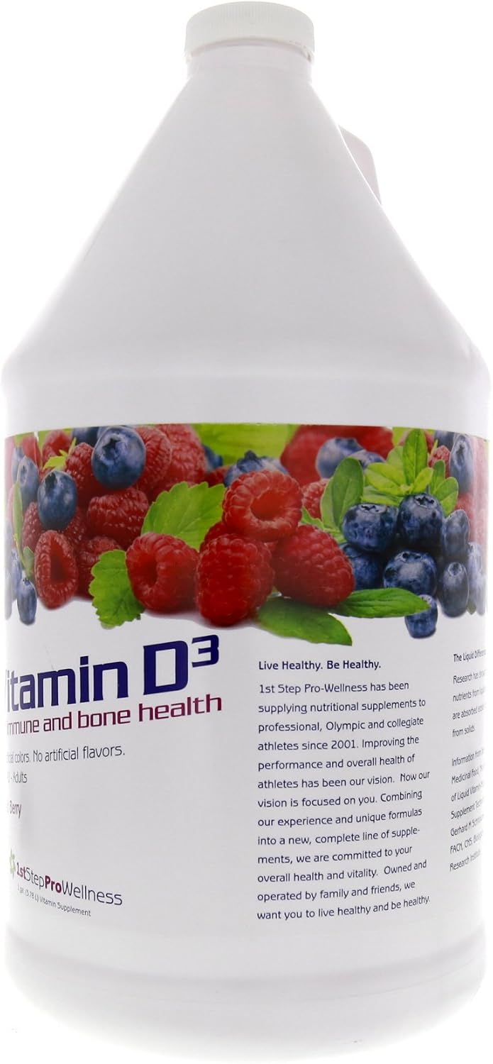 1st Step for Energy Liquid Vitamin D3 Mixed Berry 1 Gallon (3.78 L) - görsel 2