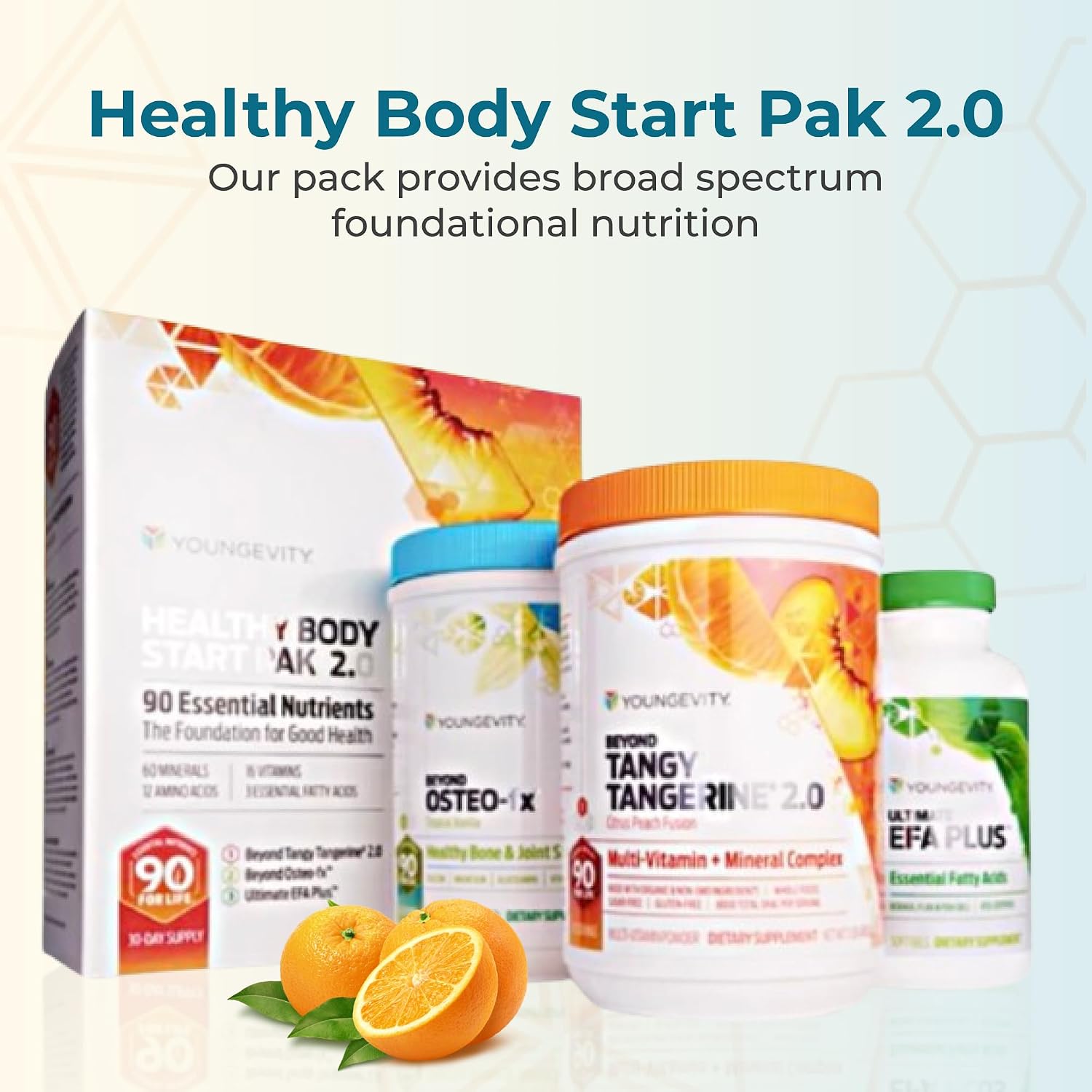 Youngevity Healthy Body Start Pack 2.0 (Beyond Tangy Tangerine 2.0, Osteo FX Powder, Ultimate EFA Plus) - görsel 2