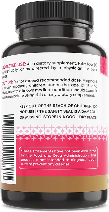 Ancient Bliss Myo & D-Chiro Inositol Supplement - 40:1 Ratio, 2050 mg, 120 Vegan Capsules