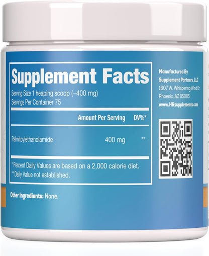Harvest Naturals Palmitoylethanolamide (PEA) Powder - 400mg, 30g