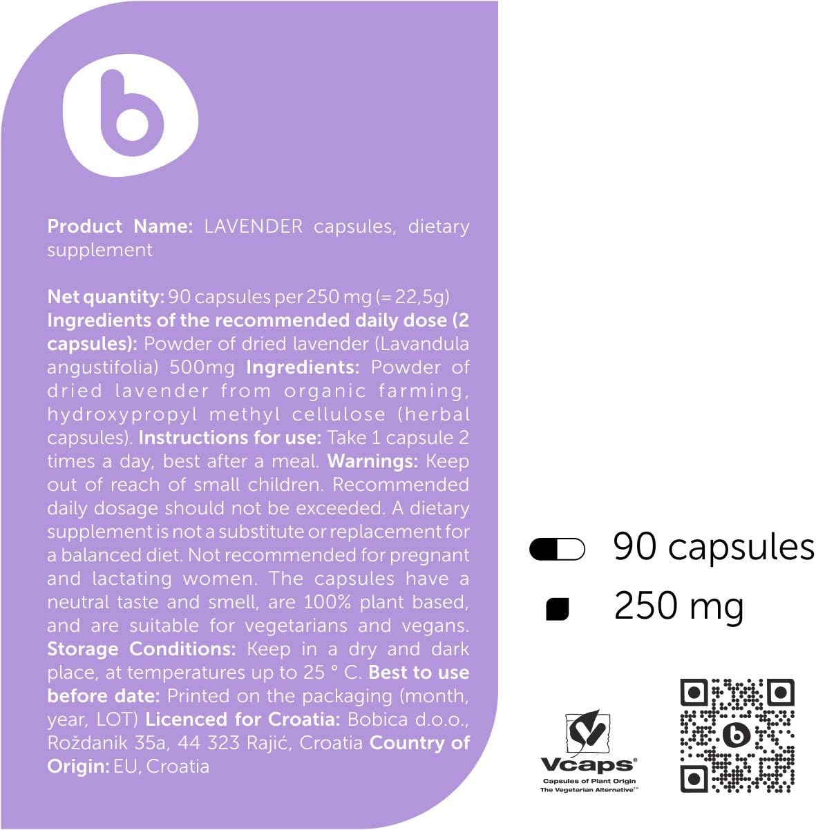 Organic Lavender Capsules – Lavender Pills for Relaxation and Balance – Natural Supplement – Non-GMO, Gluten-Free – 90 Vegan Capsules - görsel 8