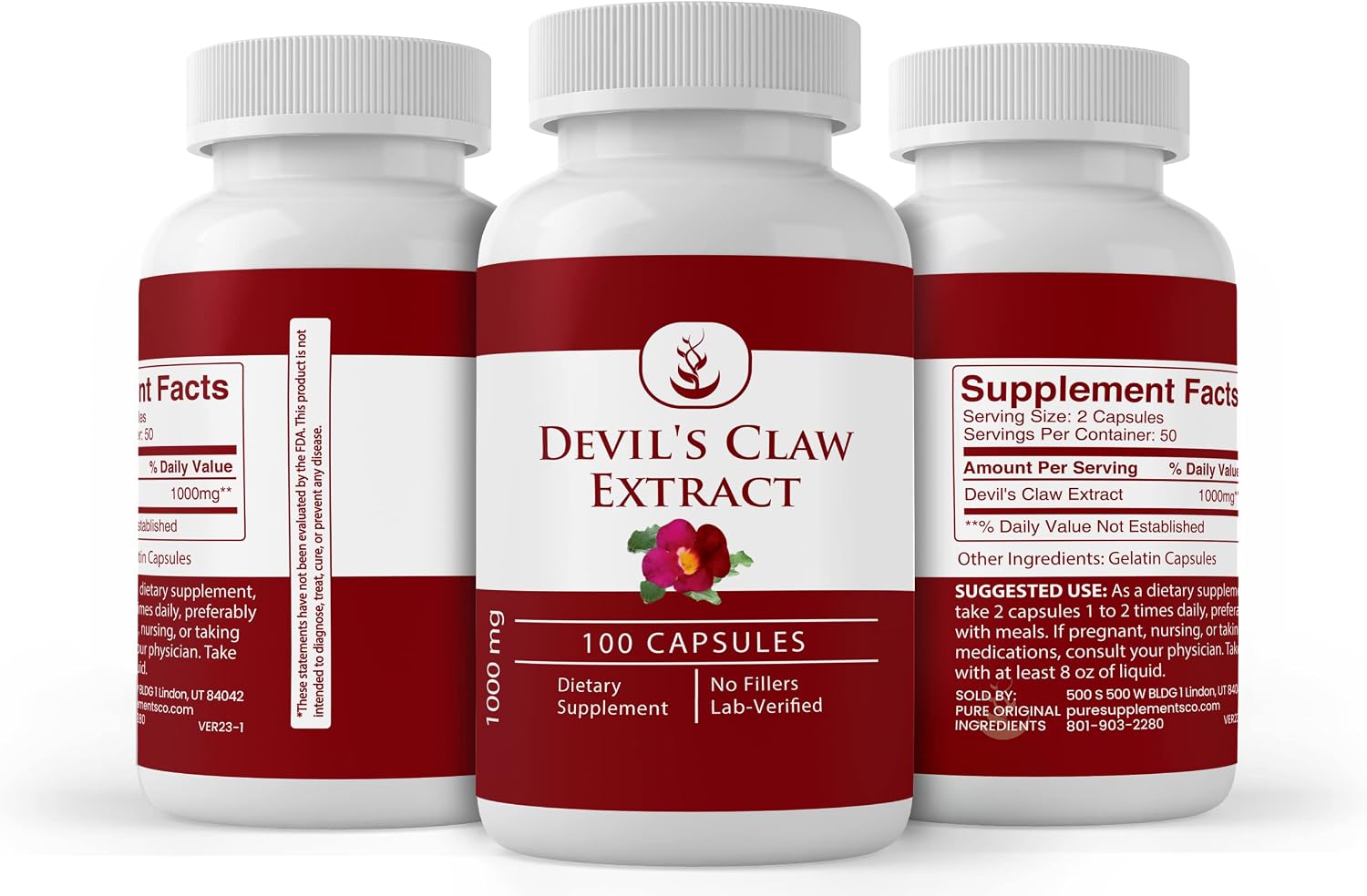 PURE ORIGINAL INGREDIENTS Devil's Claw Extract, 100 Capsules - görsel 4