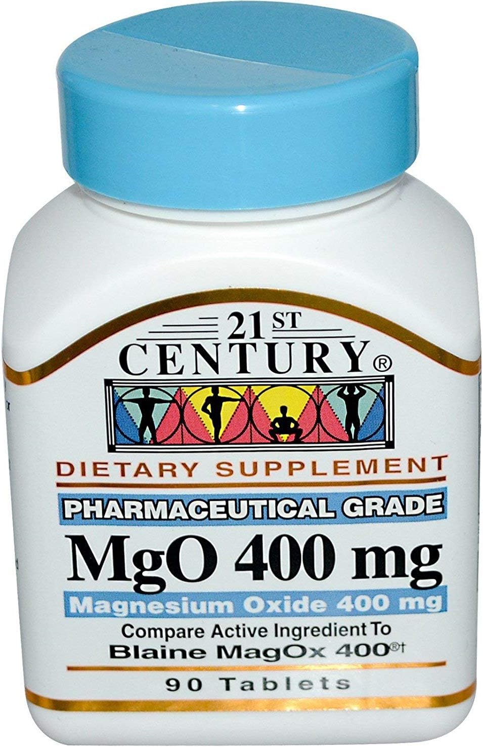 21st Century MgO 400 mg Tablets – 90 count, Pack of 2 - görsel 1