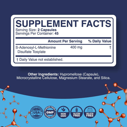 Pure SAM E Supplement 400mg – with Vitamin B12