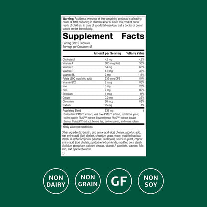 Standard Process Immuplex - Daily Immune Support Supplement - 90 Capsules