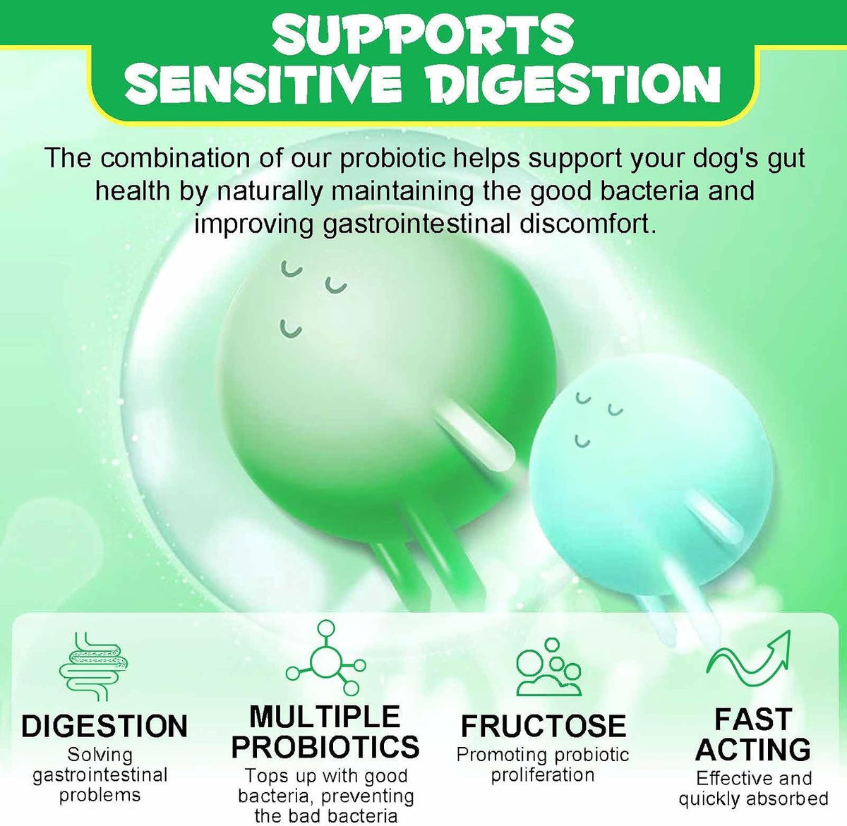 Probiotics for Dogs - 120 Soft Chews - Digestive & Immune Support with Prebiotics & Enzymes - Duck Flavour - görsel 7