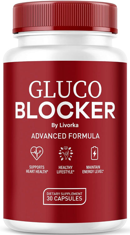 GlucoBlocker Capsules - GlucoBlocker Food Supplement - GlucoBlocker All Natural Vitamins - GlucoBlocker Premium Formula - 60 Capsules