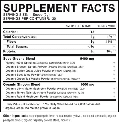 Myogenix MyoVite Super Greens Food Supplement Powder - Organic Super Greens, 30 Servings