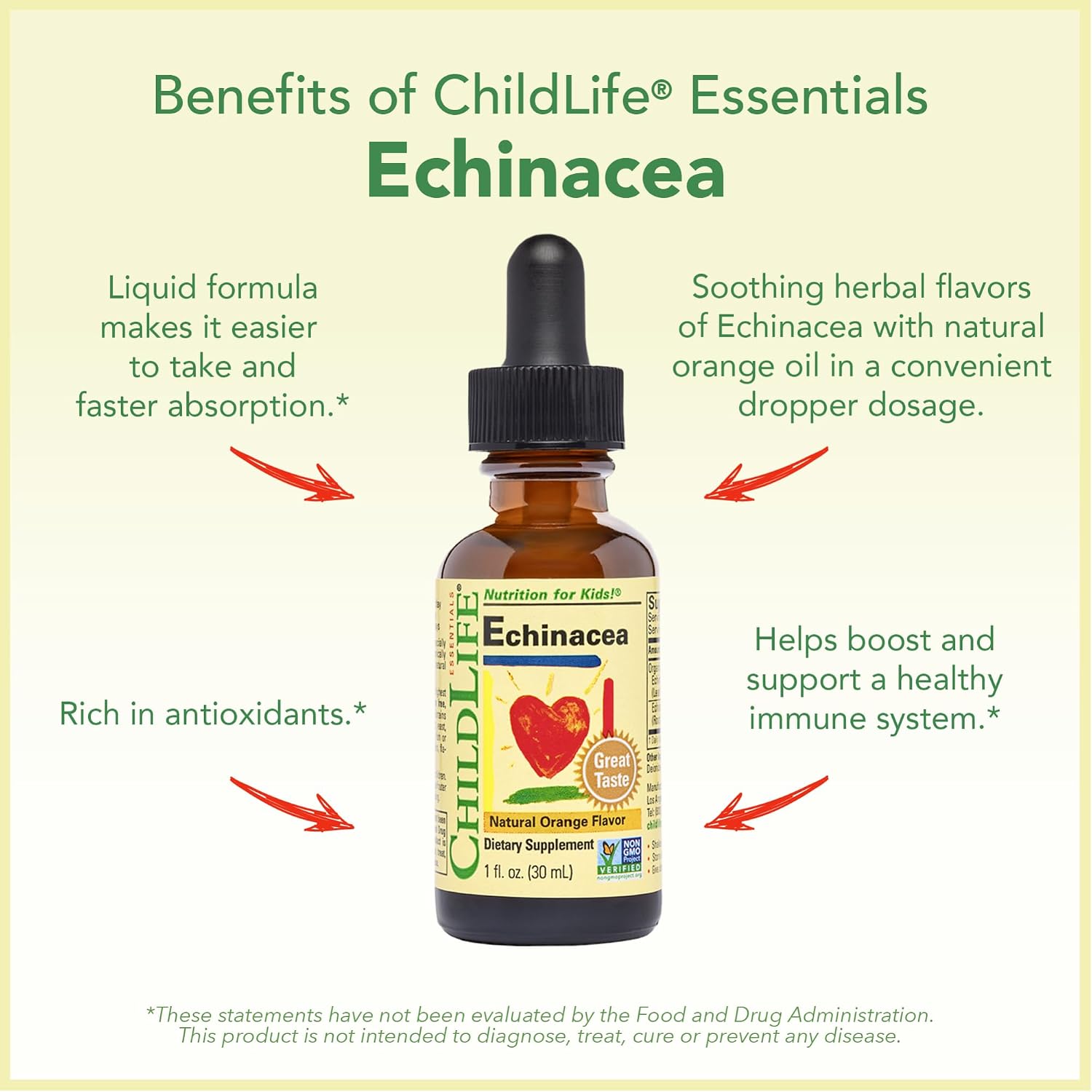CHILDLIFE ESSENTIALS Immune Support 4-Pack - Bundle of Liquid Vitamins & Minerals for Children, Infants and Toddlers, Includes Vitamin D3, Vitamin C, First Defence, Echinacea - görsel 6