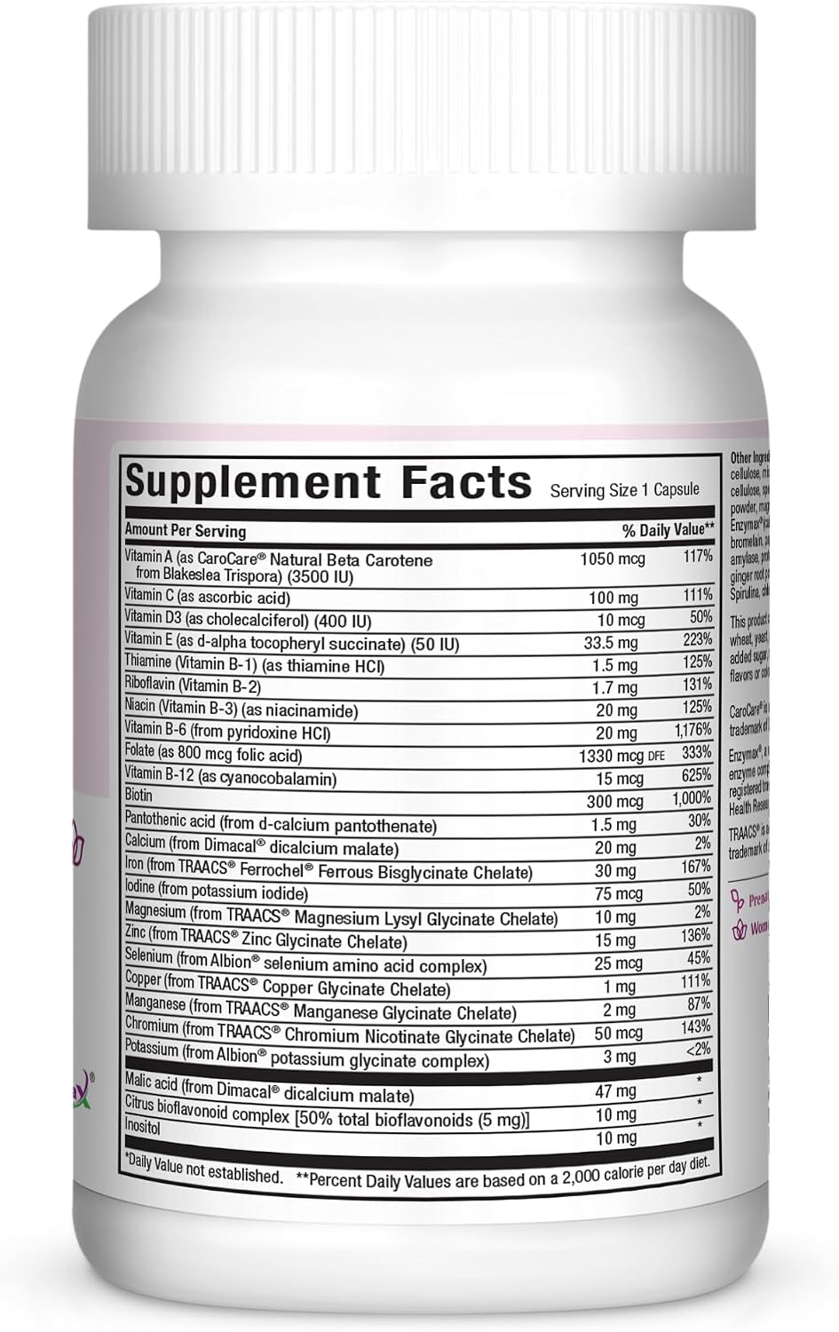 Maxi Health Prenatal Vitamins – Complete Pregnancy Multivitamin with Folic Acid, Iron, Vitamin D3, B12, Zinc & Biotin – 120 Capsules - görsel 2