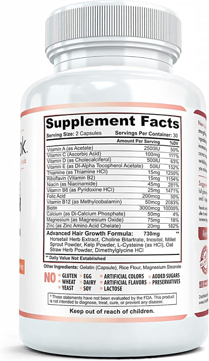 New Look Hair Growth Support Vitamins for Women and Men