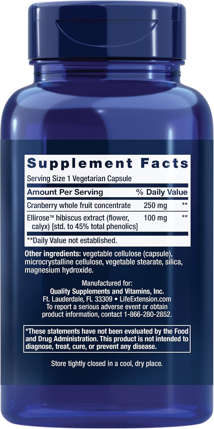 Life Extension Optimised Cran-Max, Cranberry Whole Fruit Concentrate with Hibiscus Extract - görsel 2