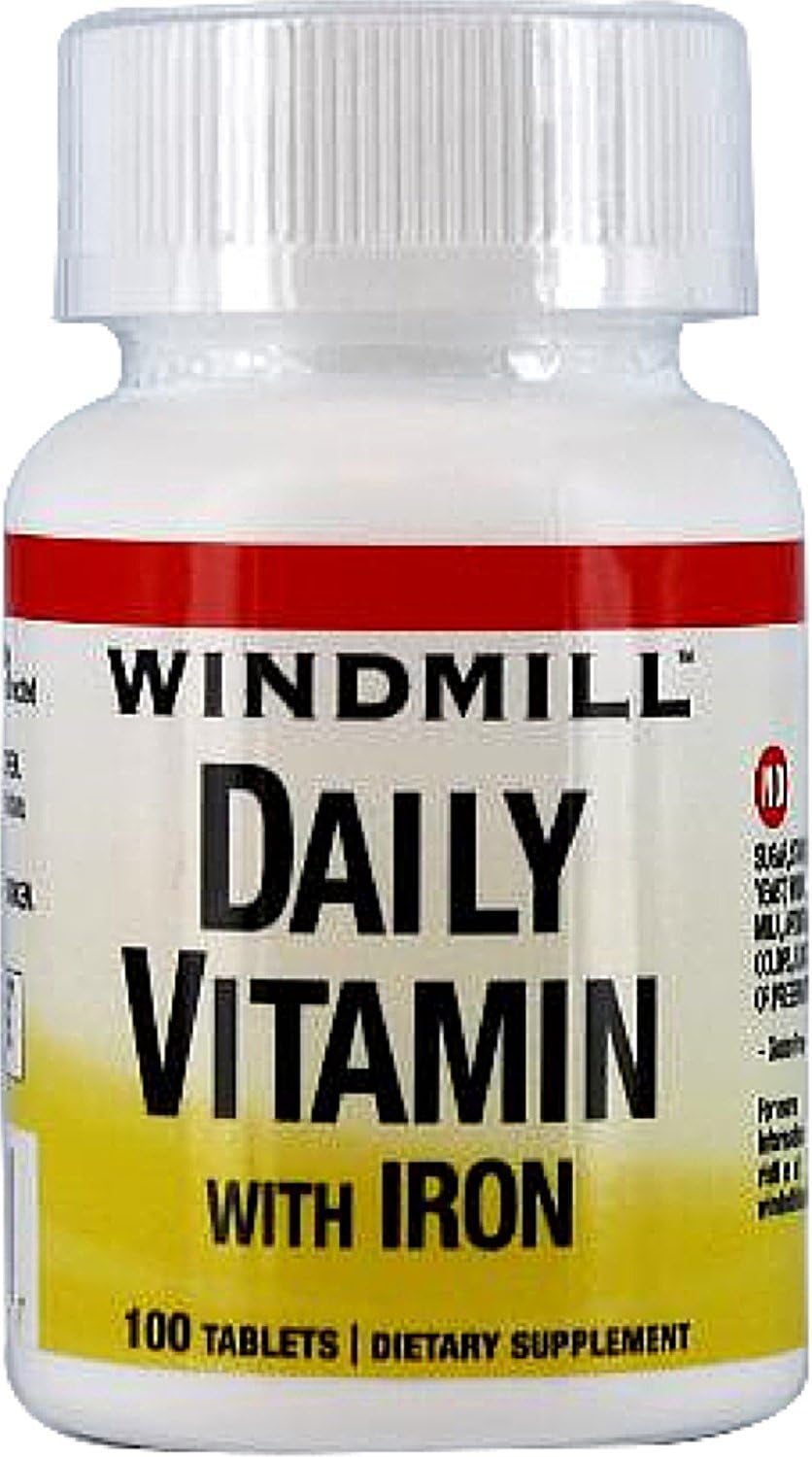 Windmill Daily Vitamin Tablets with Iron - 100 Tablets (Pack of 3) - görsel 1