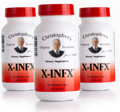 Christopher's Original Formulae X-INFX Formula, Natural Immune Support, 2 Pack (100 Capsules Each)