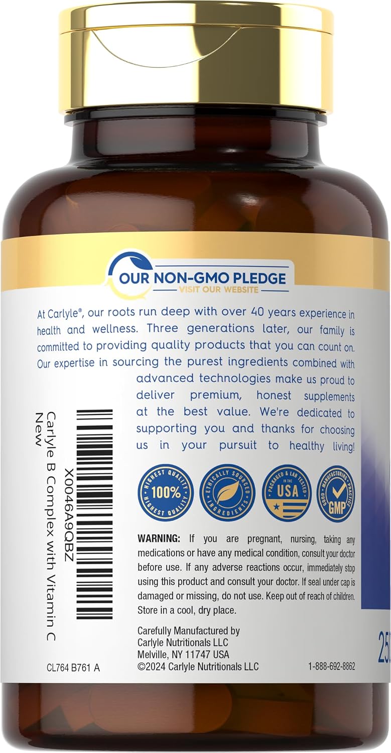 Carlyle Vitamin B Complex with Vitamin C - 250 Tablets - görsel 3