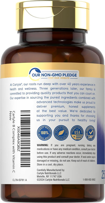 Carlyle Vitamin B Complex with Vitamin C - 250 Tablets