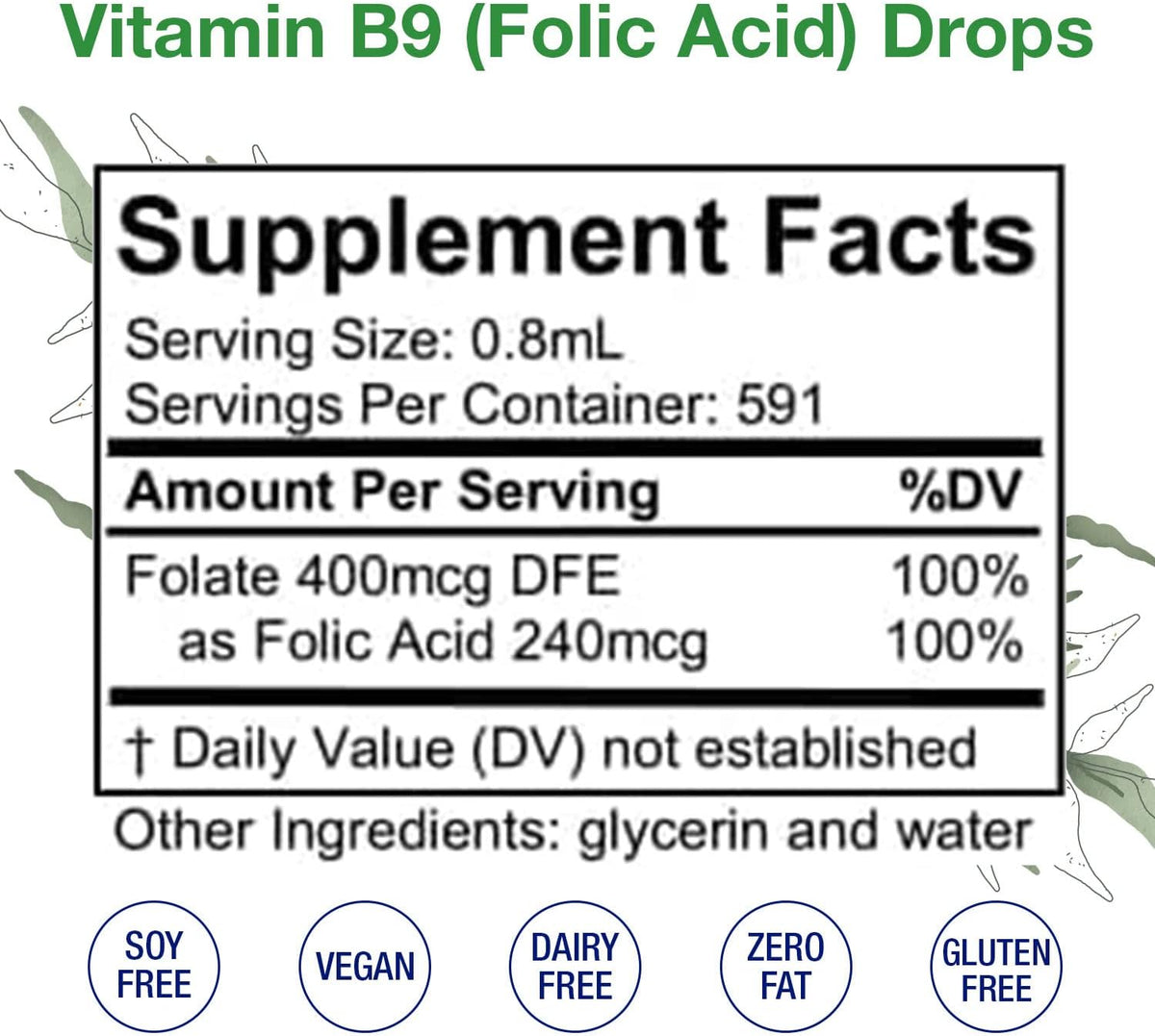HoneyCombs Folic Acid Drops, 473 ml - görsel 2