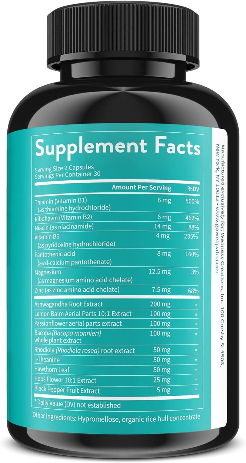 WellPath Zen Stress Relief Supplement + Mood Support (180 Capsules) - görsel 2