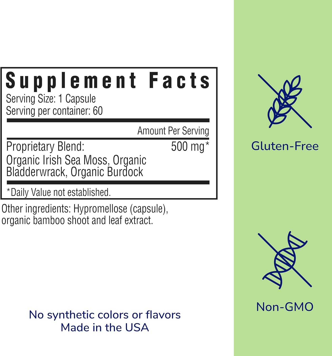 Her Own Irish Sea Moss Capsules with Burdock Root & Bladderwrack - görsel 3